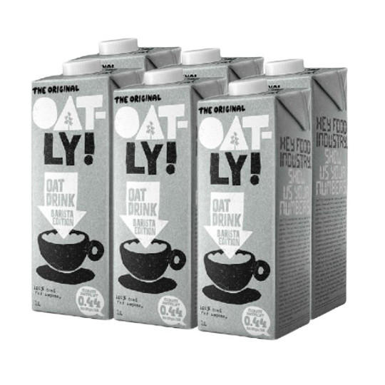 噢麦力 咖啡大师燕麦奶 整箱 | Oatly Dairy Free Foamable Barista Edition Oat Milk Drink Case 6 x 1L