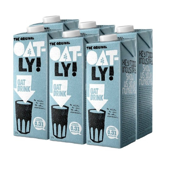 噢麦力 原味醇香燕麦奶 整箱 | Oatly Dairy Free Enriched Oat Milk Drink Case 6 x 1L