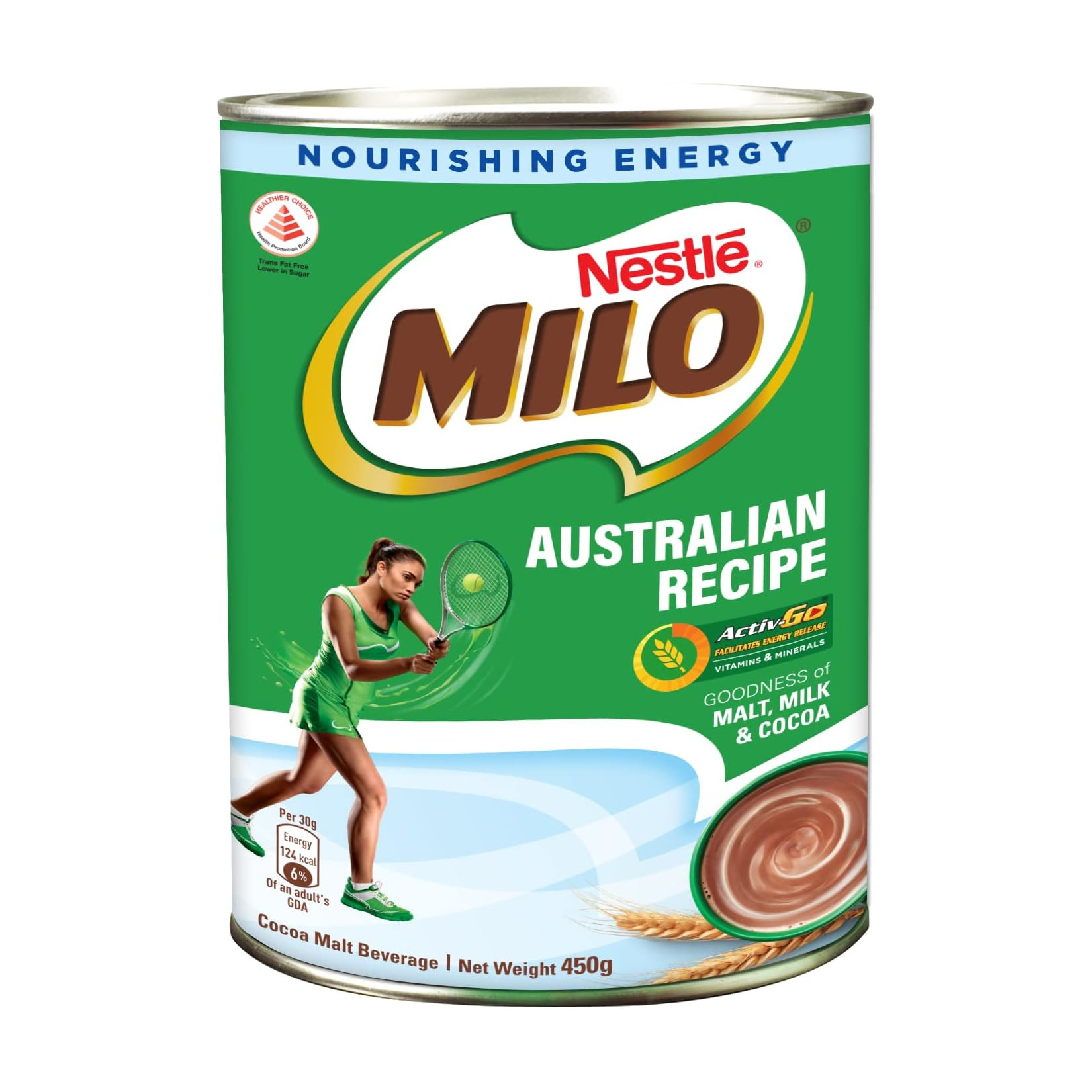 美禄 澳洲配方牛奶麦芽可可粉 罐装 | Milo Australian Recipe Chocolate Malt Powder With Milk 450g