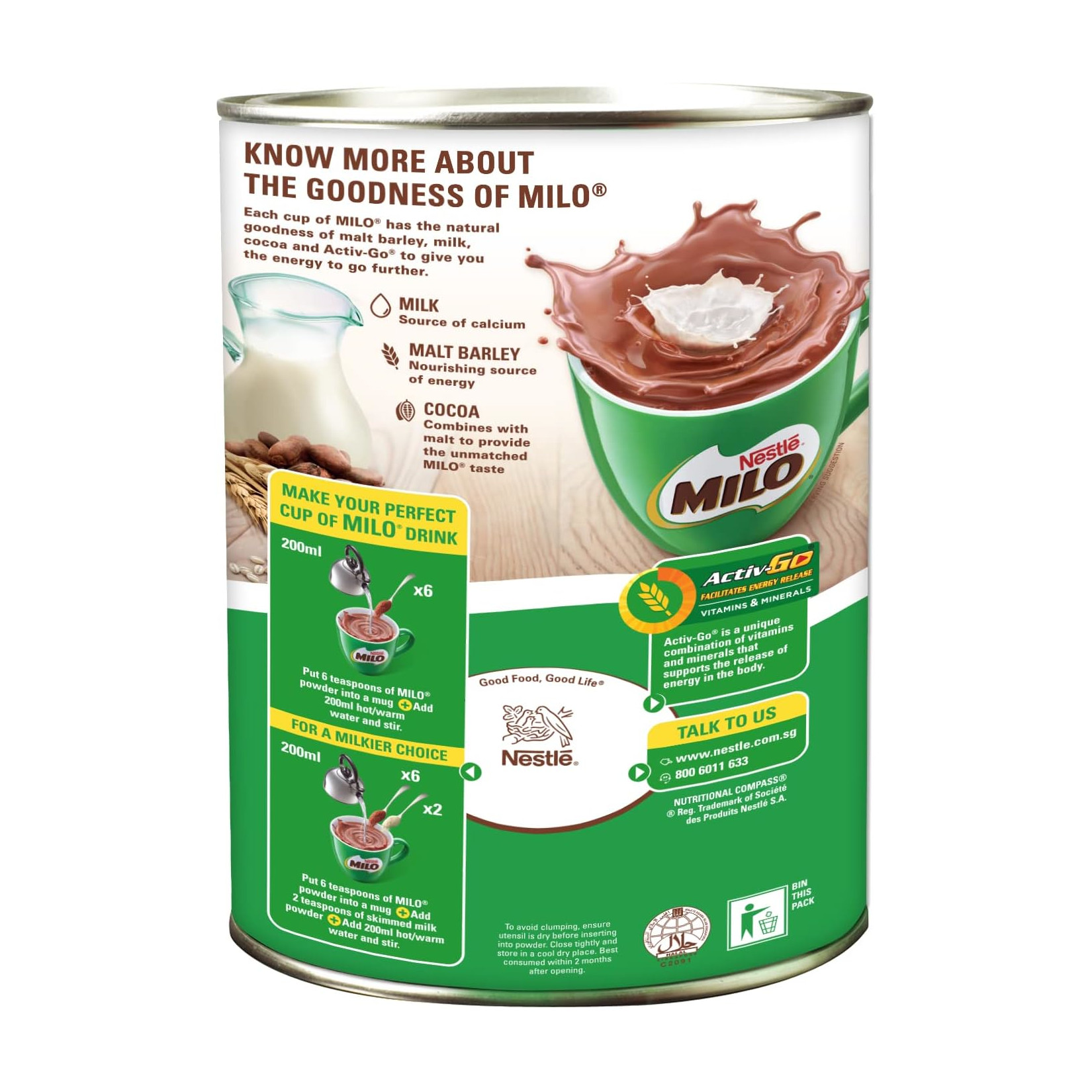 美禄 澳洲配方牛奶麦芽可可粉 罐装 | Milo Australian Recipe Chocolate Malt Powder With Milk 450g