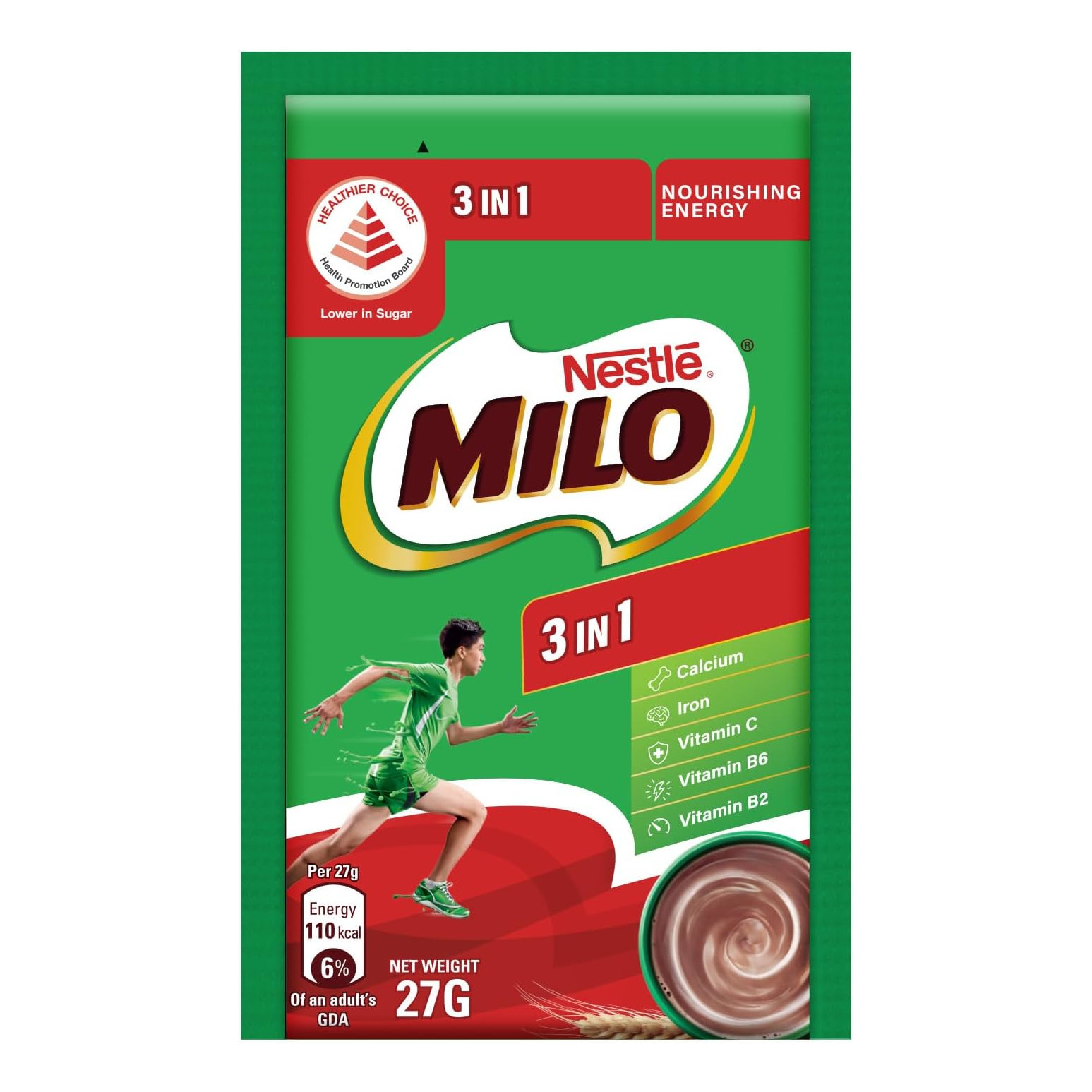 美禄 牛奶麦芽可可粉 3合1冲饮 | Milo 3 In 1 Chocolate Malt Powder With Milk 16 x 27g