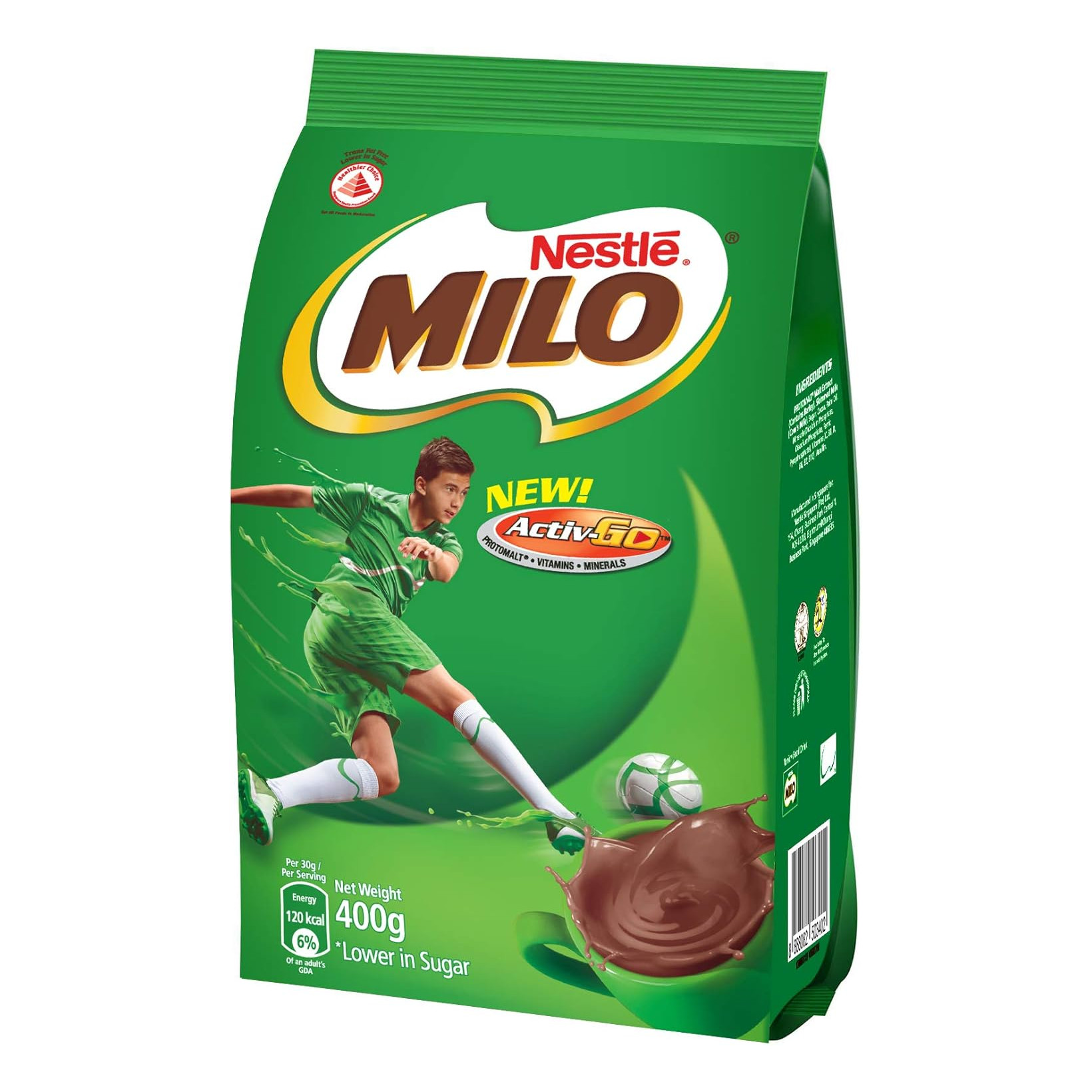 美禄 牛奶麦芽可可粉 补充装 | Milo Regular Chocolate Malt Powder With Milk Refill Pack 400g