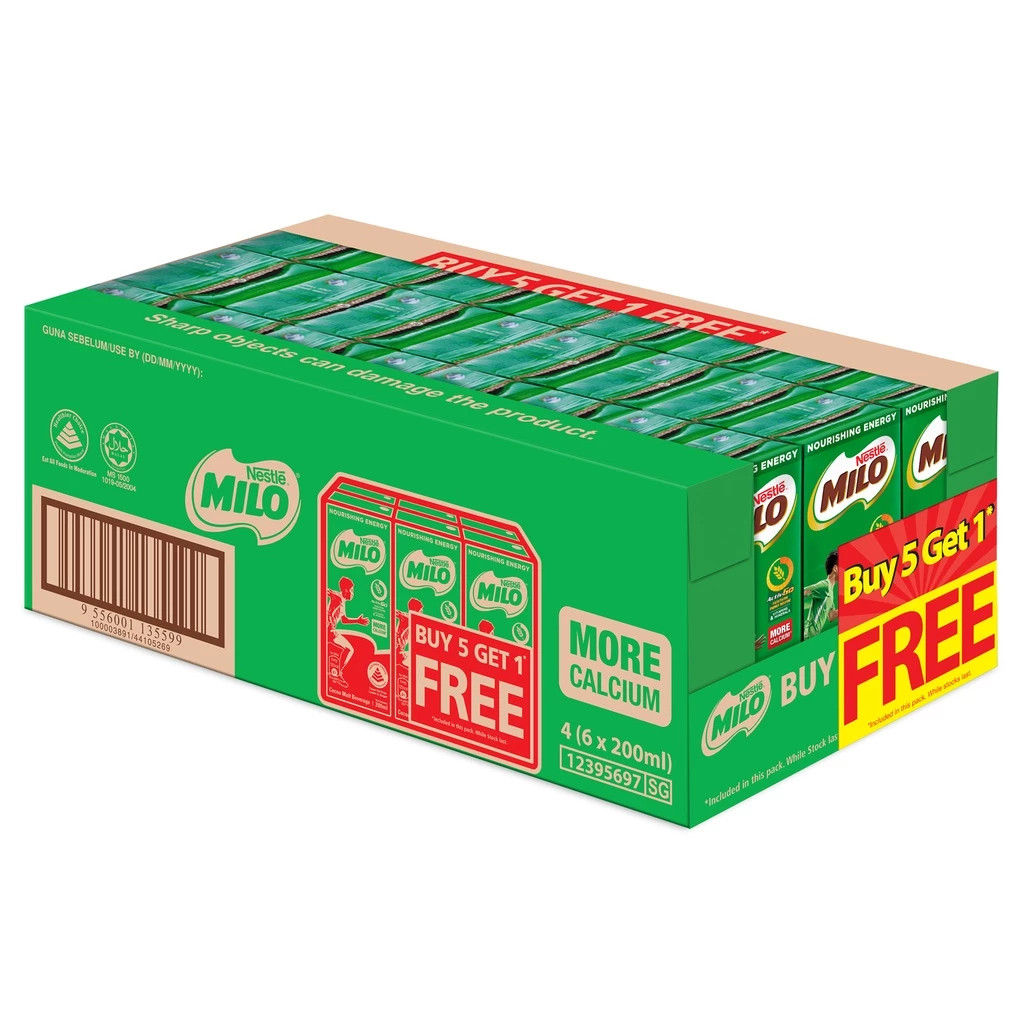 美禄 原味巧克力麦芽饮品 整箱 | Milo UHT Chocolate Malt Packet Drink Case 24 x 200ml