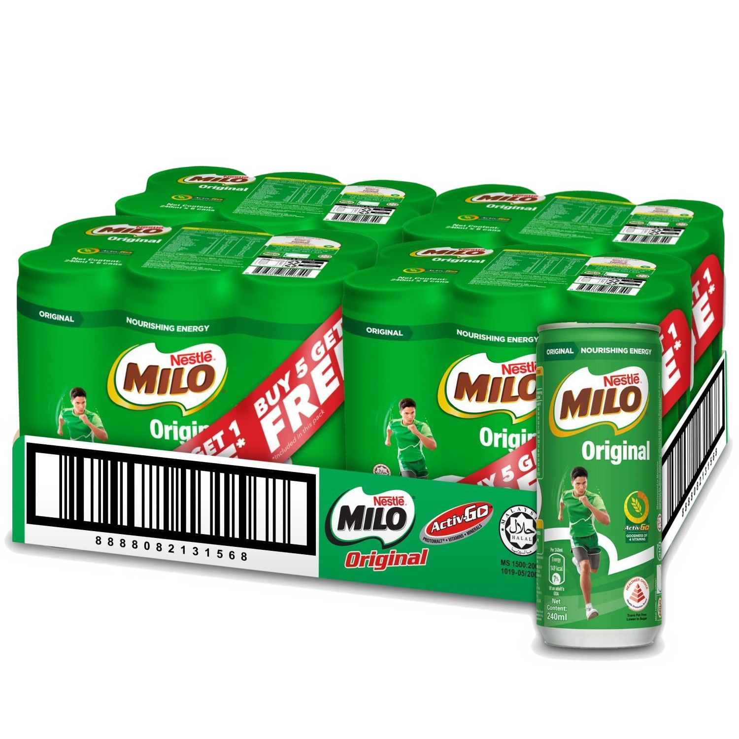 美禄 原味巧克力麦芽饮品 罐装整箱 | Milo Original Can Drink Case 24 x 240ml