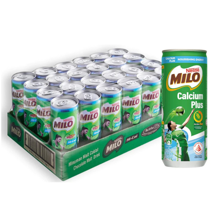 美禄 高钙可可麦芽牛奶饮品 罐装整箱 | Milo Calcium Plus Can Drink Case 24 x 240ml