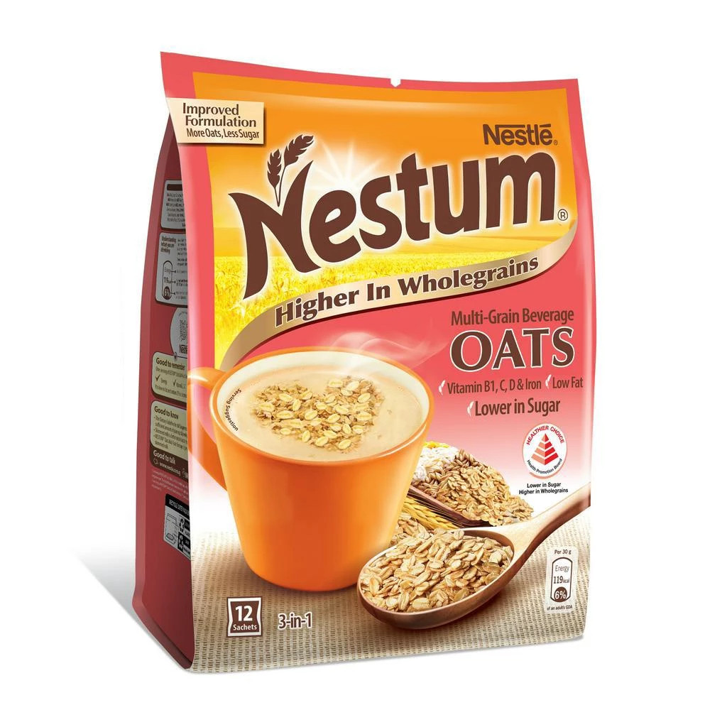 雀巢 燕麦麦片低糖 3合1冲饮 | Nestle Nestum	3 In 1 Cereal Drink Oats	12	x	30g