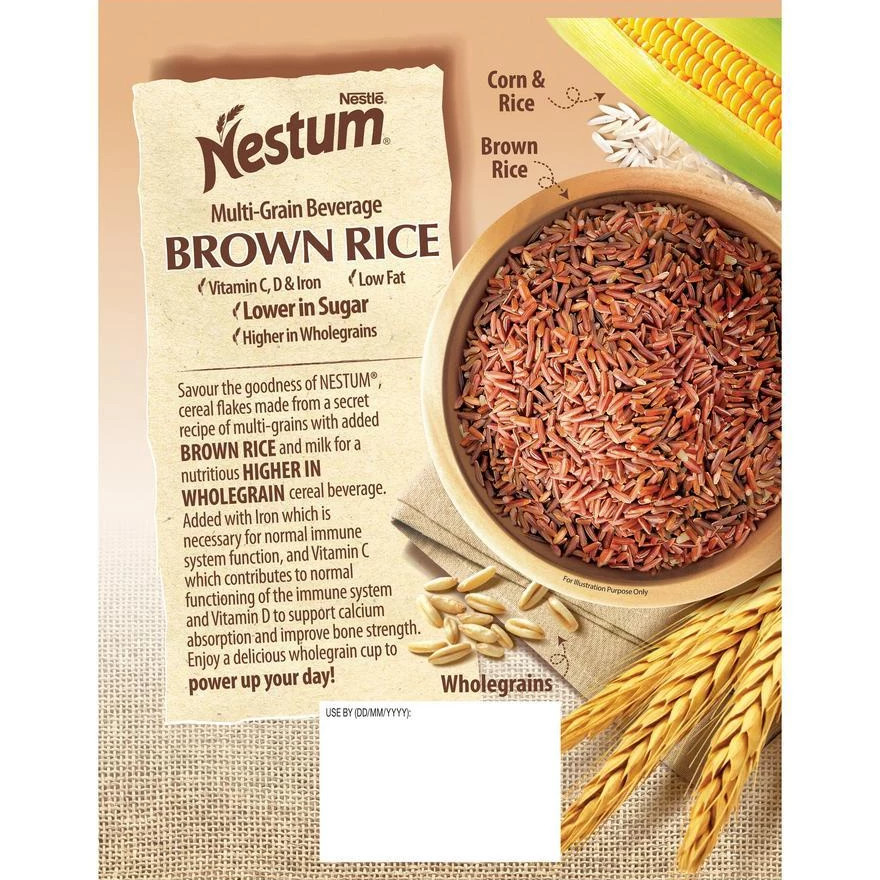 雀巢 糙米麦片低糖 3合1冲饮 | Nestle Nestum	3 In 1 Cereal Drink Brown Rice	12	x	27g