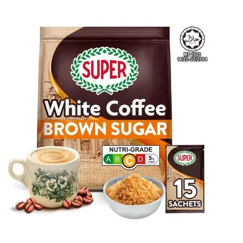 超级 炭烧黄糖白咖啡 3合1速溶 | Super Brown Sugar Instant 3 In1 White Coffee 15 x 36g