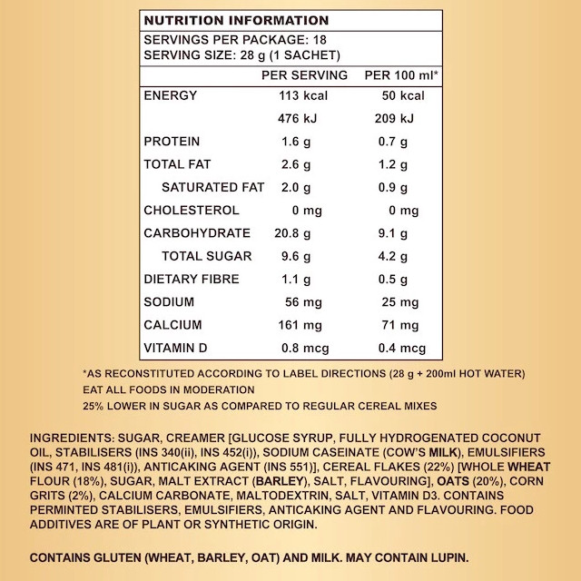 超级 原味麦片 3合1冲饮 | Super Nutremill Original Instant 3 In1 Cereal Drink 18 x 28g