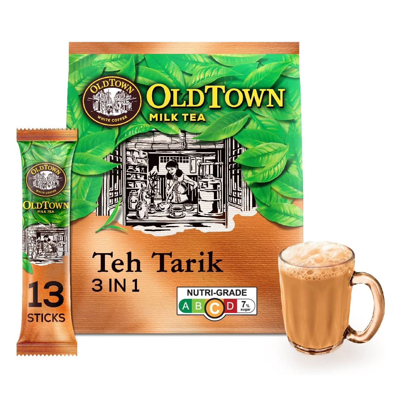 旧街场 马来拉茶 3合1速溶 | Old Town Teh Tarik Instant 3 In1 Premix Milk Tea 13 x 30g