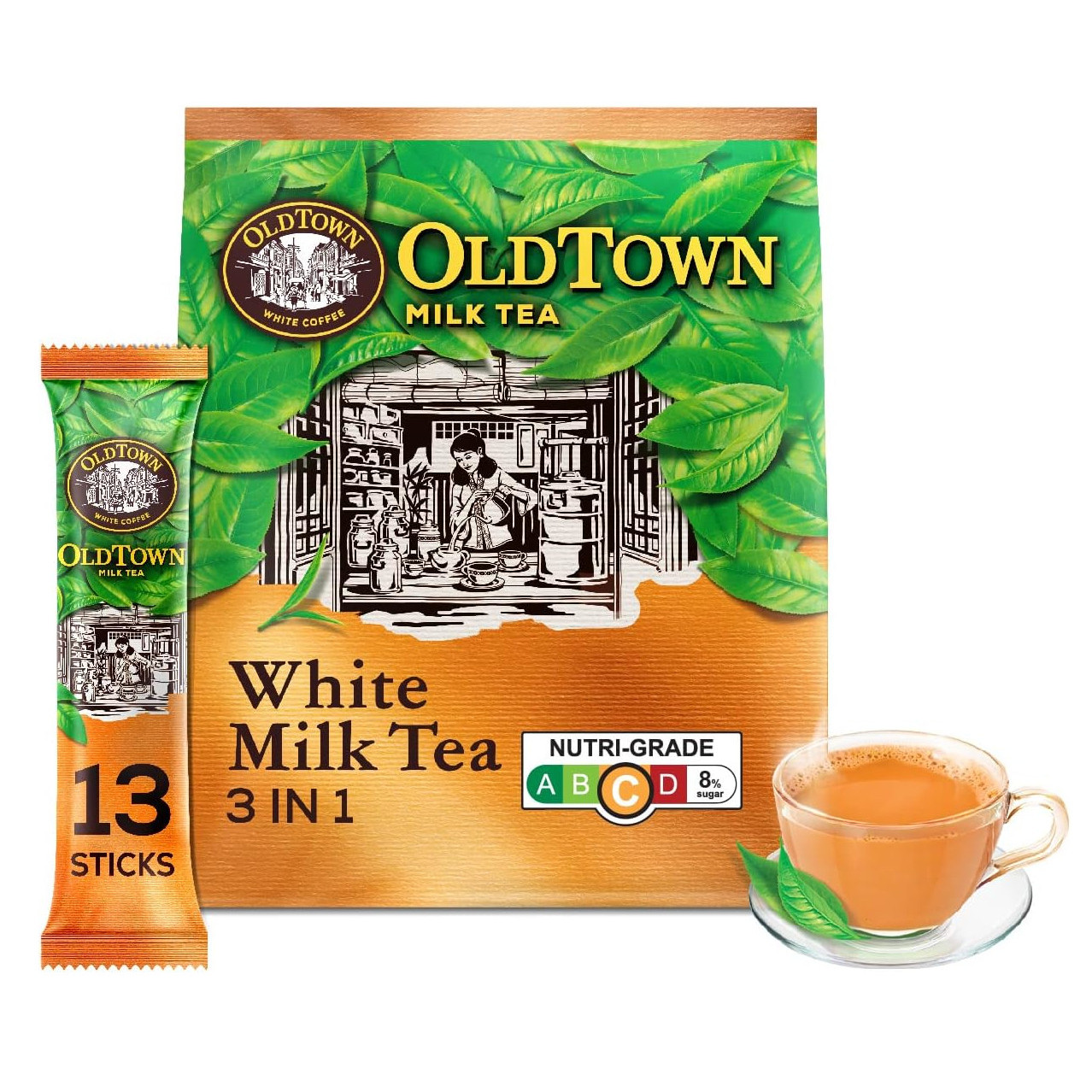 旧街场 白奶茶 3合1速溶 | Old Town Instant 3 In1 Premix White Milk Tea 13 x 35g