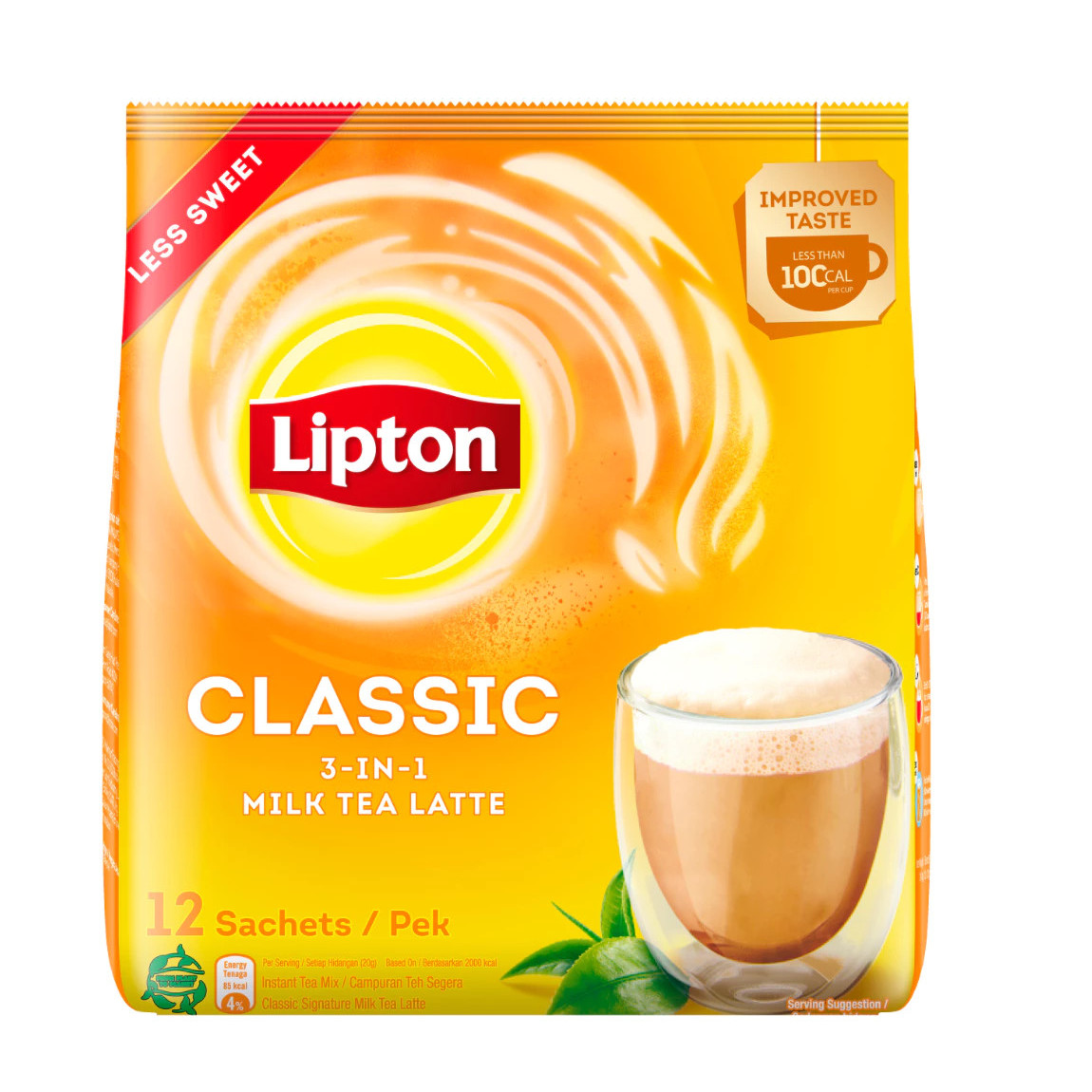 立顿 经典奶茶拿铁 速溶冲饮 | Lipton Signature Classic Milk Tea Latte 12 x 20g