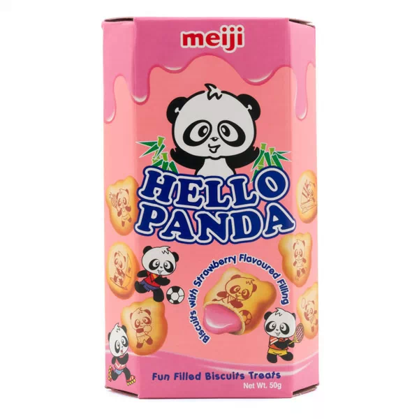 明治 熊猫草莓夹心饼干 | Meiji Hello Panda Biscuits Strawberry 50g