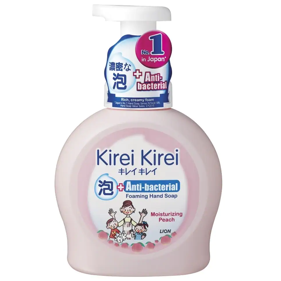 洁丽儿 白桃香 泡泡洗手液 | Kirei Kirei Anti-Bacterial Handwash Pump - Peach 250ml