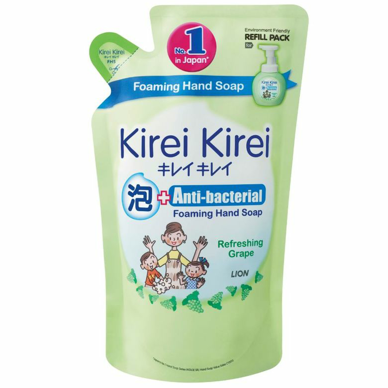 洁丽儿 葡萄香泡泡洗手液 补充装 | Kirei Kirei Anti-Bacterial Handwash Refill - Grape 200ml