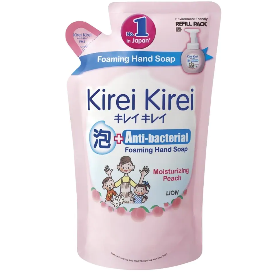 洁丽儿 白桃香泡泡洗手液 补充装 | Kirei Kirei Anti-Bacterial Handwash Refill - Peach 200ml