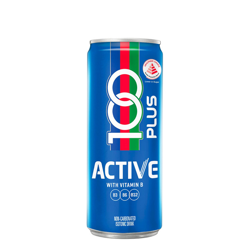 [冷] 100号 活力等渗无气运动饮料 | [Cold] 100 PLUS Active Isotonic Can Drink 300ml