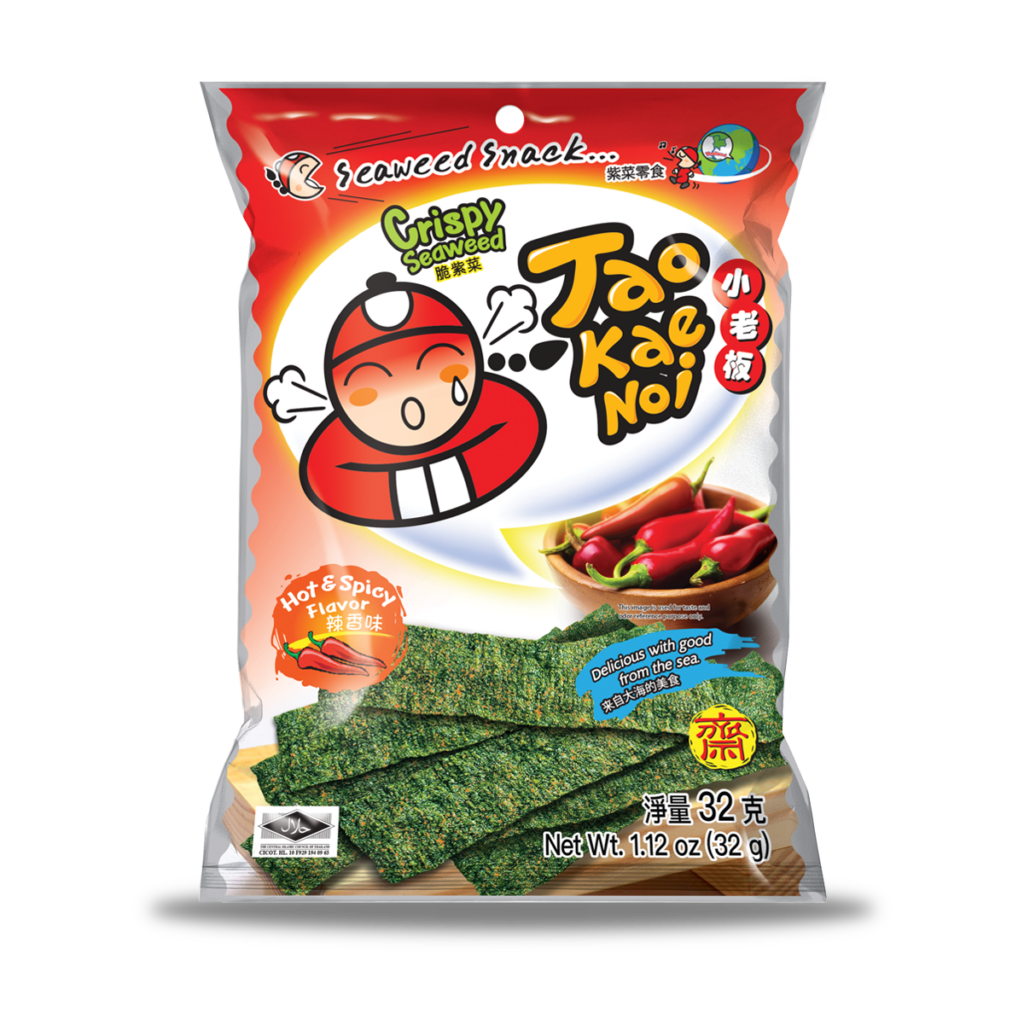 小老板 辣香味 脆紫菜 | Tao Kae Noi Crispy Seaweed - Hot & Spicy  32g