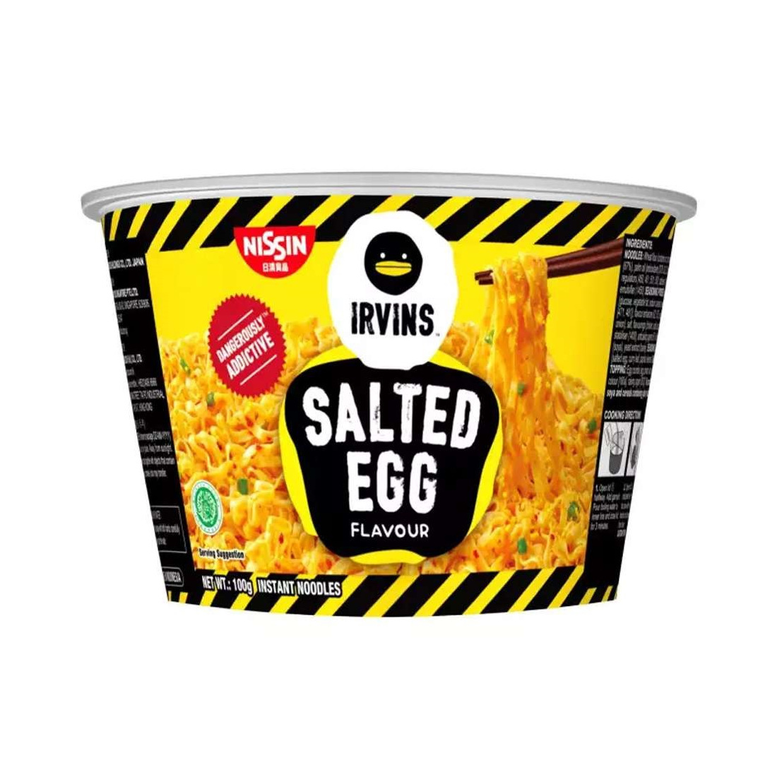 日清 IRVINS 咸蛋黄味捞面 碗面 | Nissin Irvins Salted Egg Bowl Noodles  100g